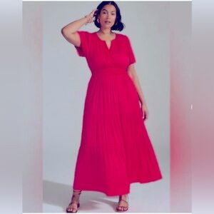 Anthropologie Somerset Magenta Maxi 3X Dress